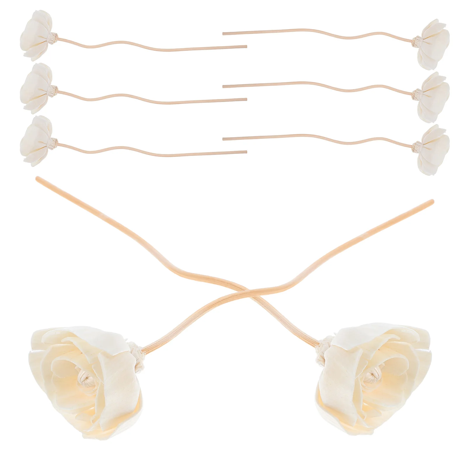 

8 Pcs Aromatherapy Dried Flowers Diffuser Sticks Essential Oil Replacement Rattan Scent Ivory Natural Office