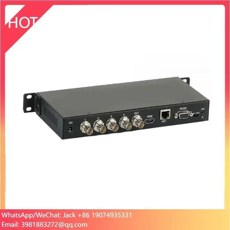 1080P@60 4 in 1 Out SDI Splitter SD-SDI, HD-SDI, 3G-SDI 4X1 SDI Splitter with IP and Remote Controller