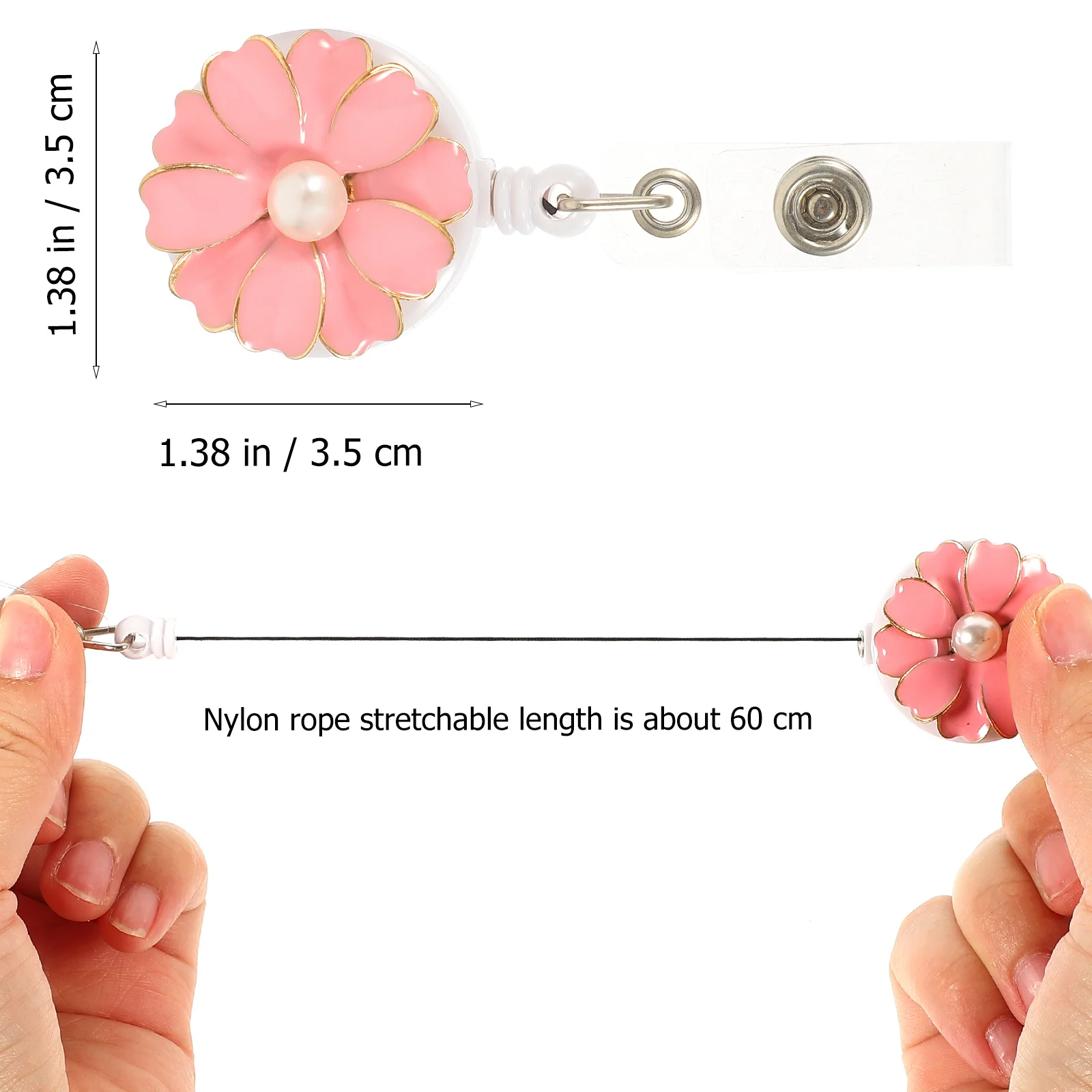 2 pezzi porta badge retrattile accessorio da lavoro portatile targhetta con nome bobina porta badge clip porta carte accessorio clip per carta d'identità dipendente