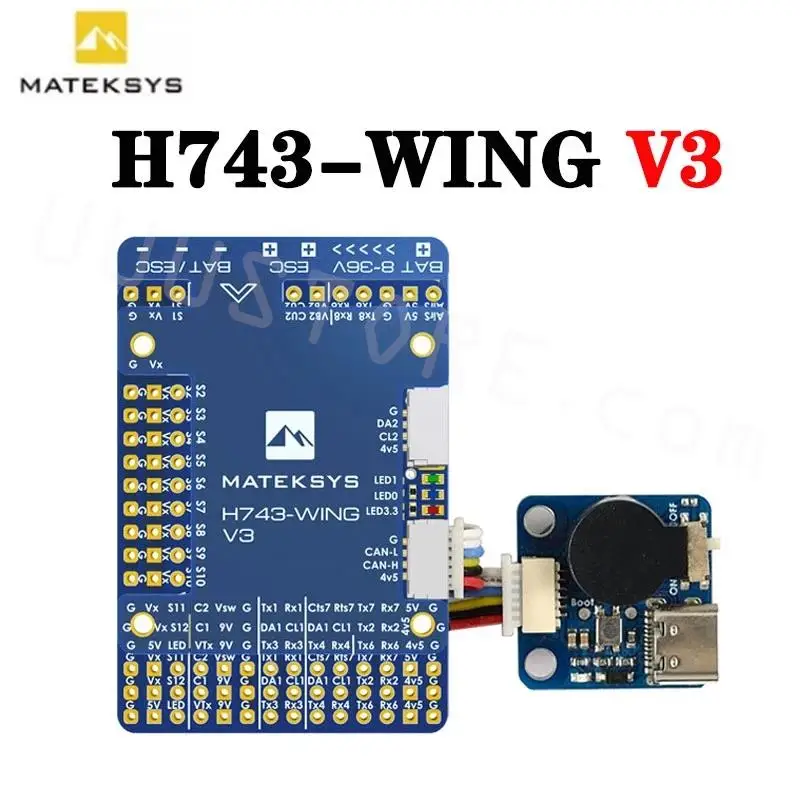 30.5X30.5 مللي متر MATEK H743-WING V3 ArduPilot INAV 3-8S H743 الجناح وحدة تحكم في الطيران لطائرات RC متعددة الدوار الثابتة الجناح بدون طيار