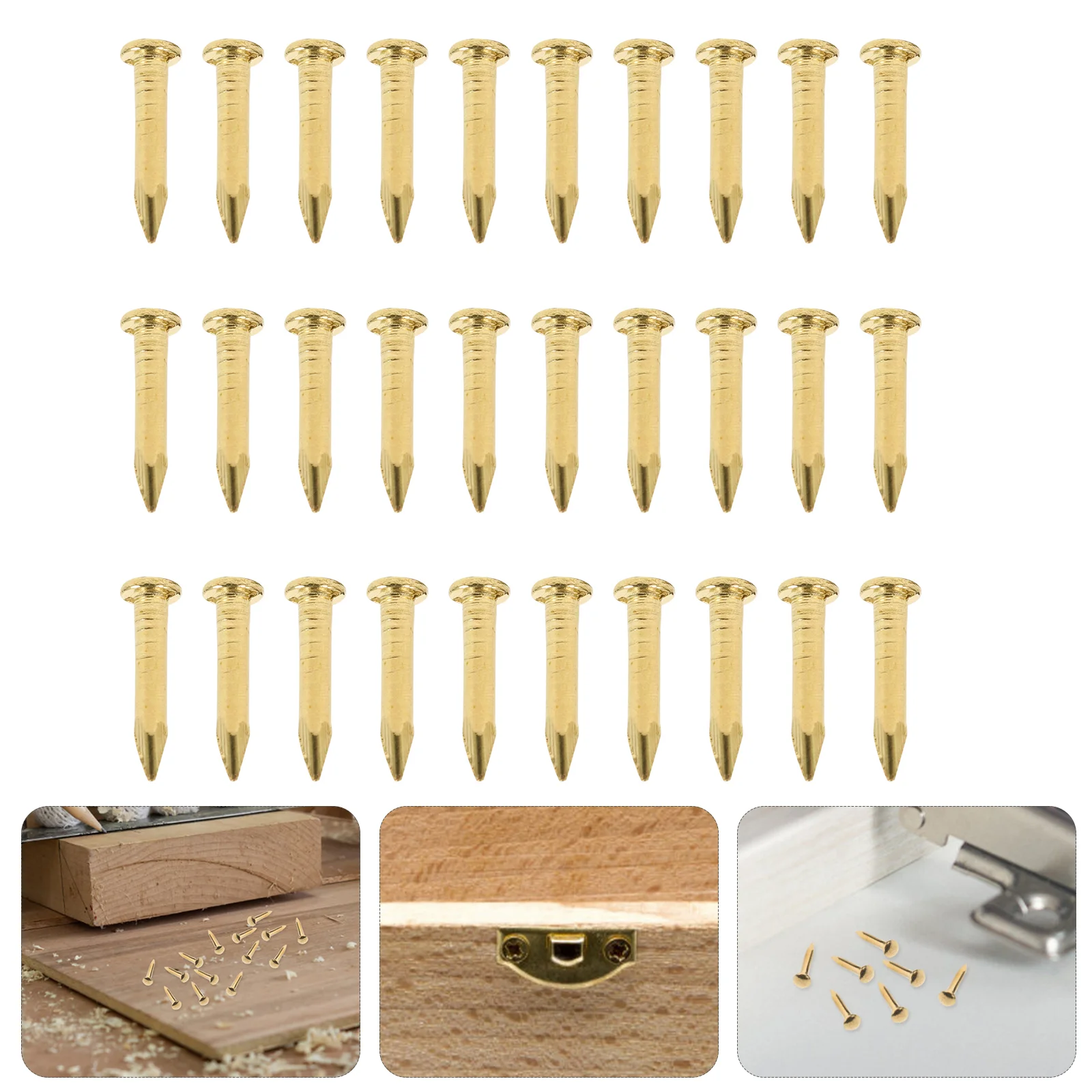 200 Pcs Brass Nails The Ordinary Kit Concrete Kits Manicure Furniture Accesories Mini