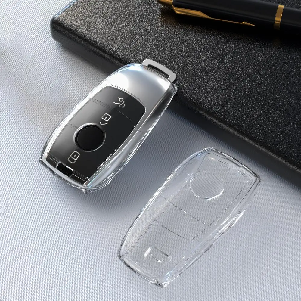 

TPU Transparent Clear Remote Key Fob Cover Case Fit For Mercedes Benz A B C E S G GLA GLC GLE EQC Class