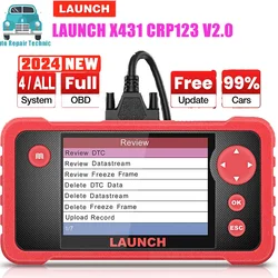 LAUNCH X431 CRP123 V2.0 OBD2 Tools ABS SRS Airbag Engine AT Automotive Diagnostic Scanner Full OBDII DIY Code Reader Free Update