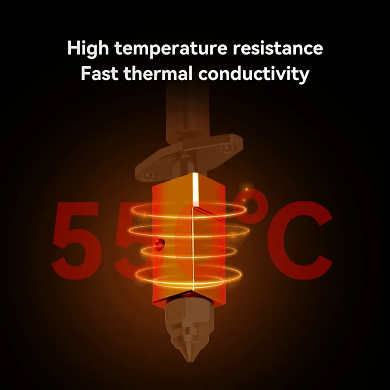 Hotend Updated KIT For Creality K1 Max 550°C High Temperature for 3D Printer Ceramic Heating Block Kit