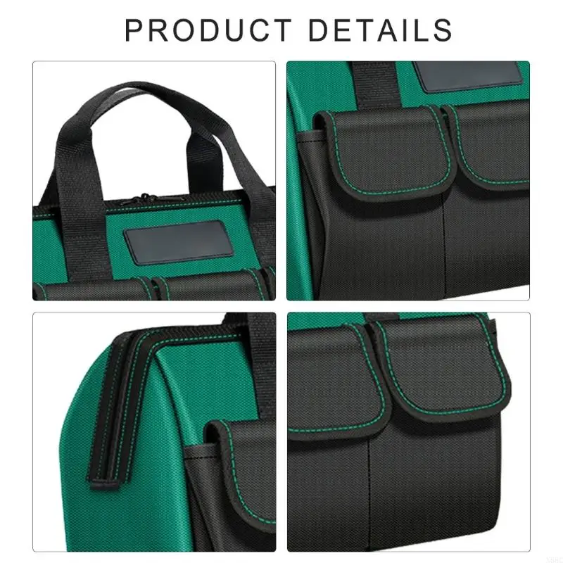 N58C 16/18inch Tool Bag Heavy Duty Tool Storage Bag Large Capacity Tool Storage Bag for Electricians Power Tool