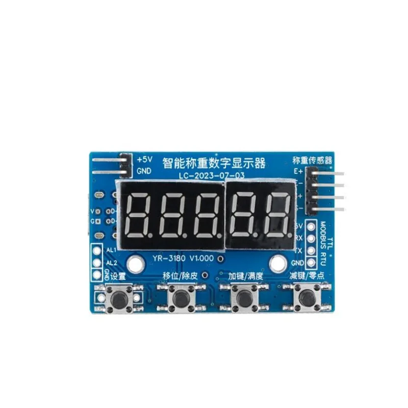 Load Cell Ad Gewicht Druksensor Module Hx710 Led Display 24 Bit Weging Instrument Elektronische Weegschaal Type-C Ttl Modbus Rtu