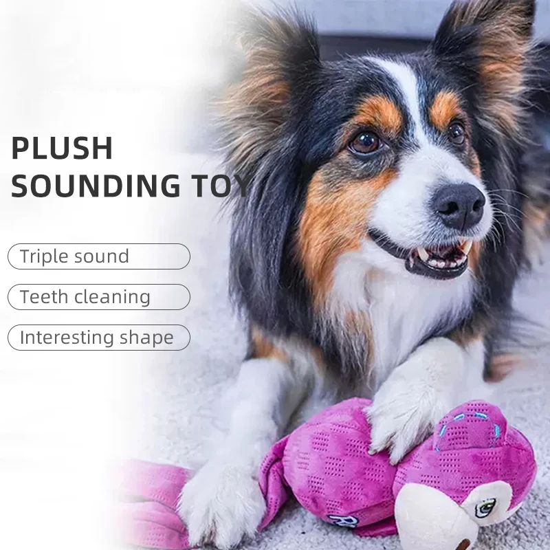 GiGwi Dog Toys Rock Series Sounding Interactive Toy For Dog Molar Training Bite Resistance Pet Lovely Interaction Plush Toys