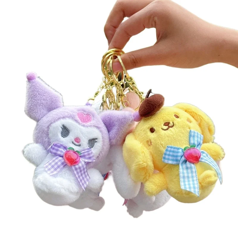 

Plush Cute Cartoon Sweet Skin Cinnamoroll Melody Pompompurin Portable Keychain Doll Backpack Pendant Boy Toy Girl Birthday Gift