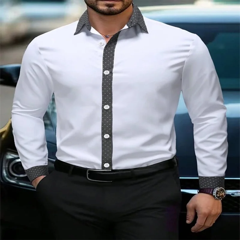 

2026 New Style Men's Elegant Formal Shirt - Slim Fit Long Sleeve - Simple and Elegant Design - Popular Men's Style - Fast Shippi