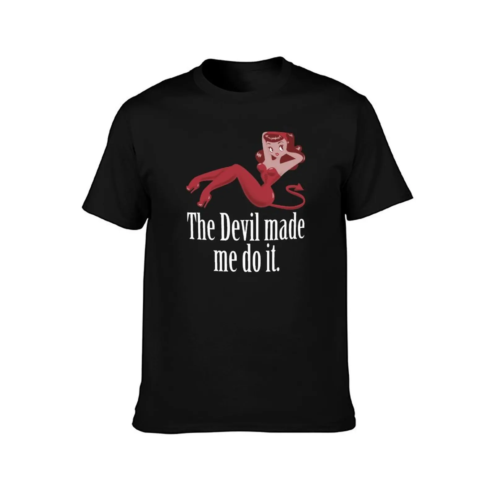 The Devil Made me Do It T-Shirt Christmas Theme Tee Top