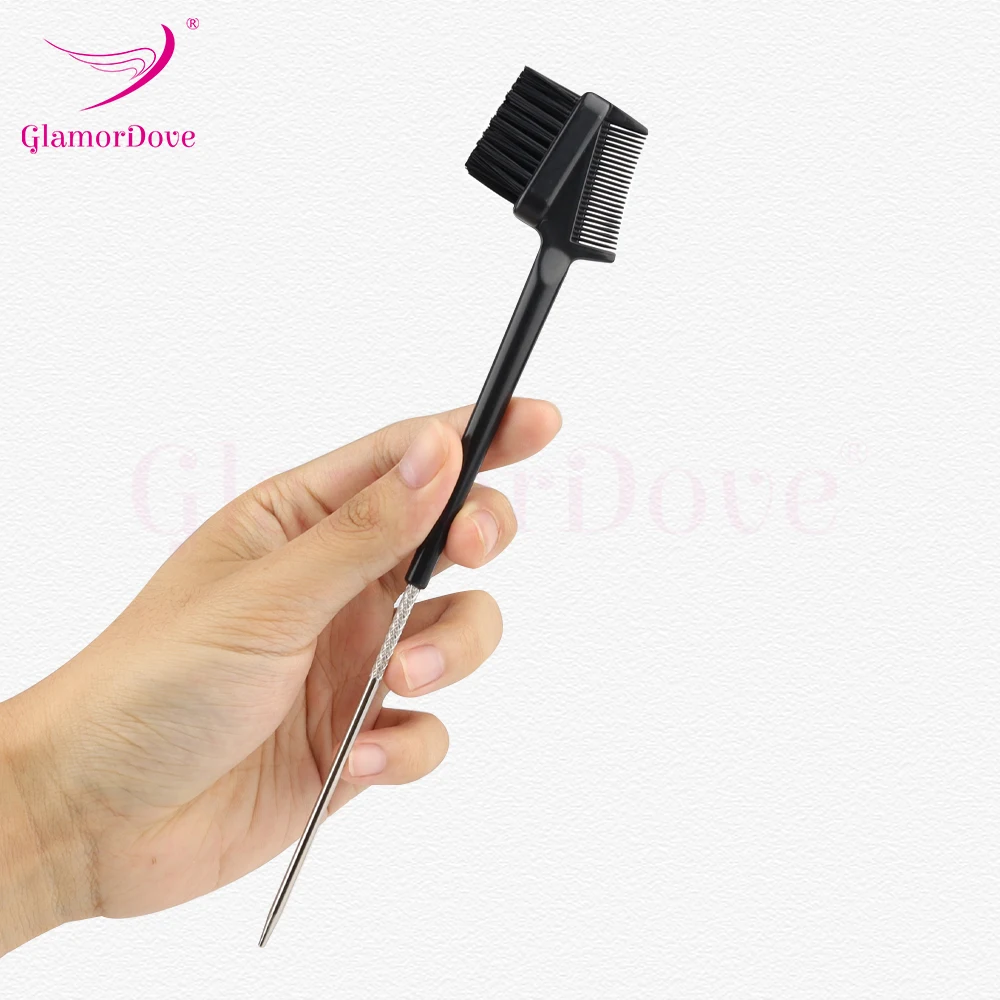 

UV Hair Extension Brush For Glue Attach And Removal Keratin Extension Remover Brush Pintail Edge Brush Eyebrow Eyelash Brush