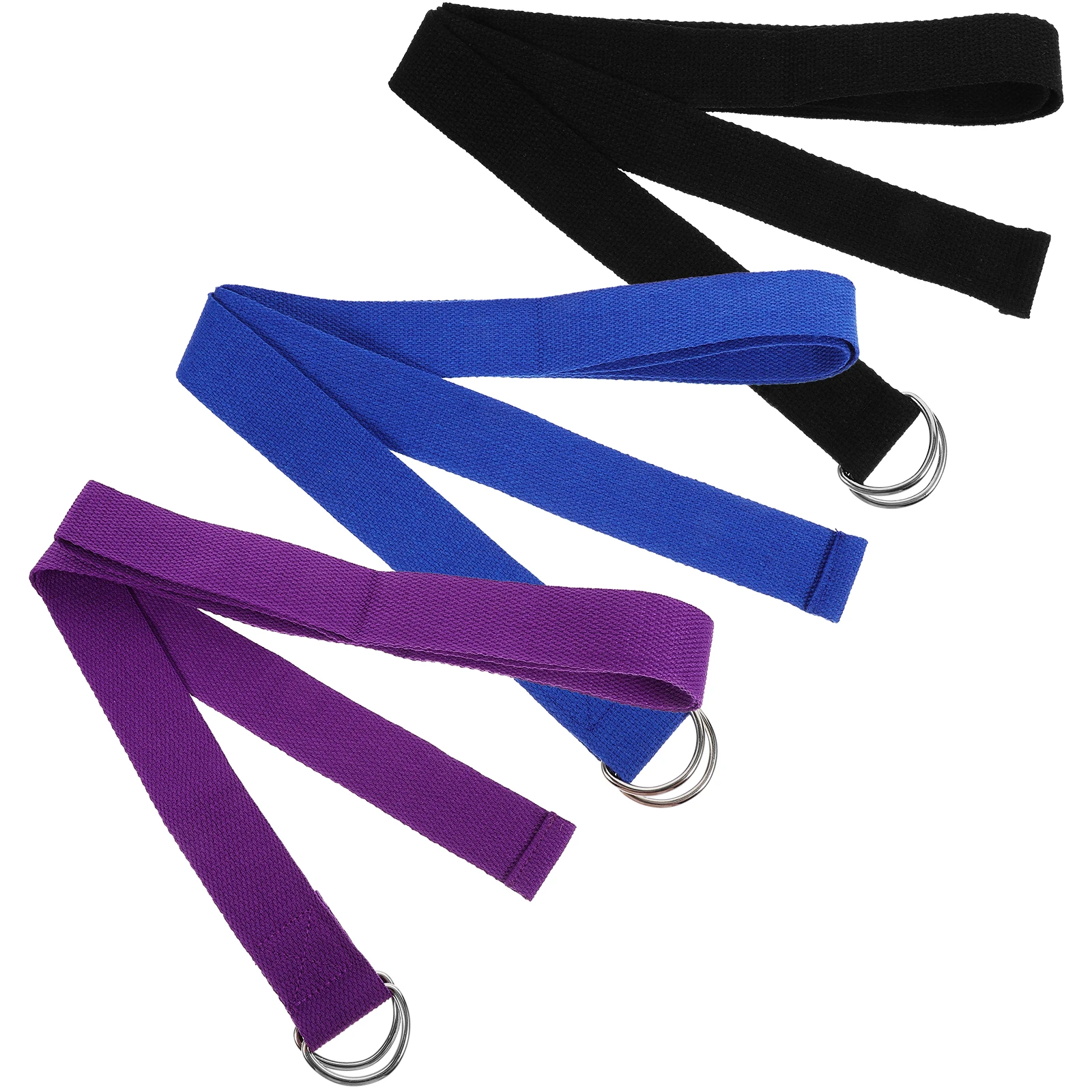 3 قطع من أحزمة اليوغا متعددة الأغراض، حزام تمارين قابل للتعديل، حامل حصيرة، ملحق تمارين للتمدد والمقاومة
