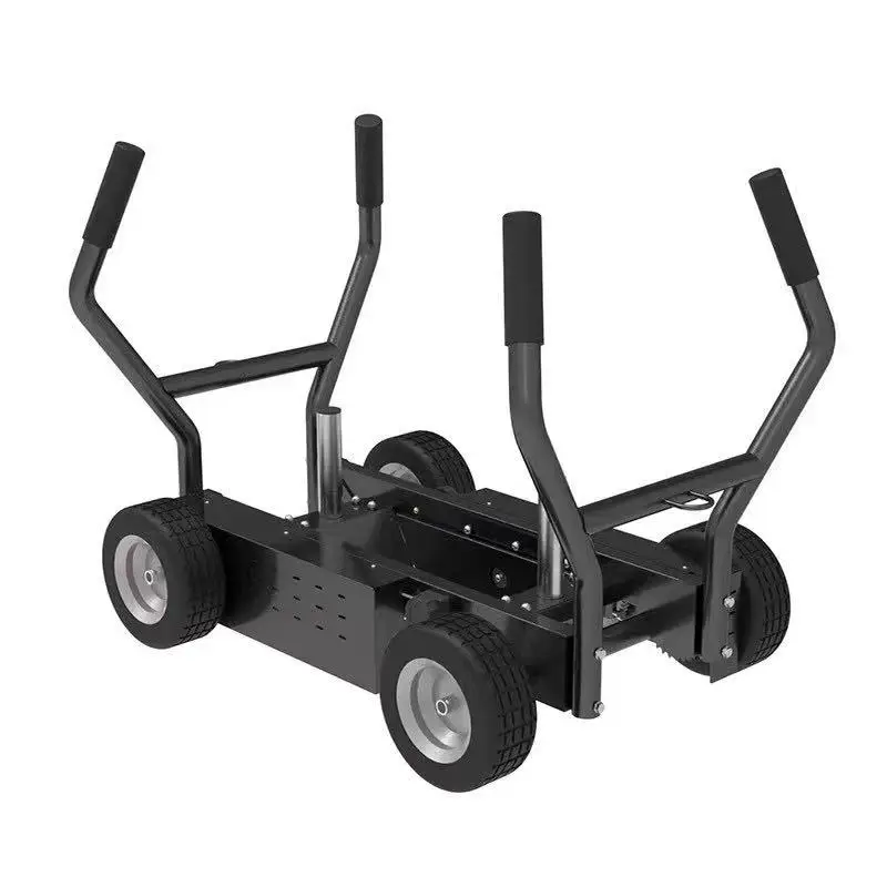 Dual Resistance Push Sled Heavy Duty Adjustable Weight Training Sled for Strength Conditioning Fitness Home Gym Steel Frame