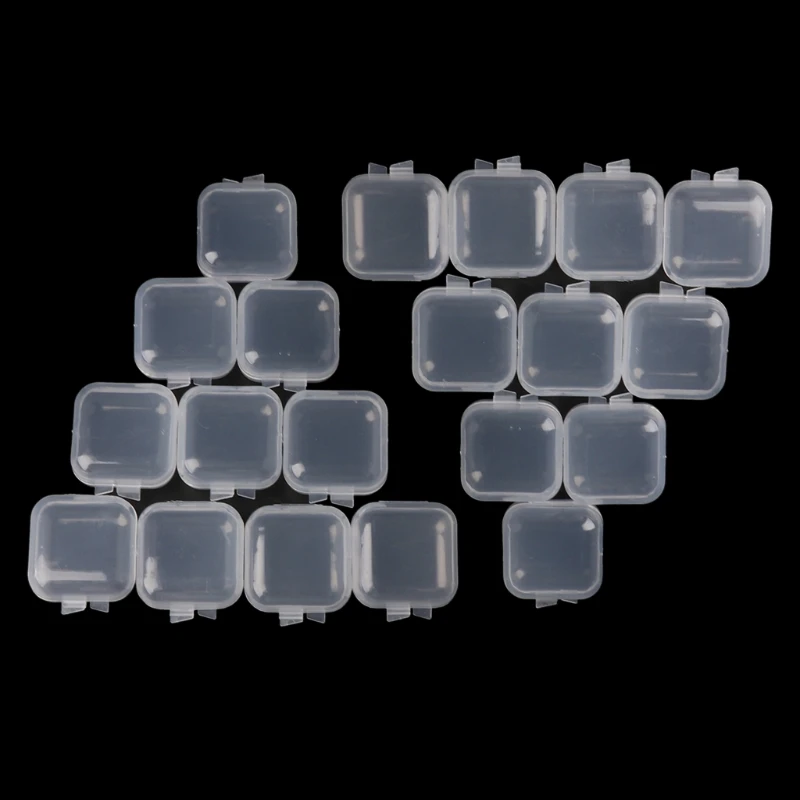 20Pcs Mini Beads Storage Containers Box for Jewelry Hardware Game Pieces CraftsTiny Beads and More Small Items  Earring Dropship