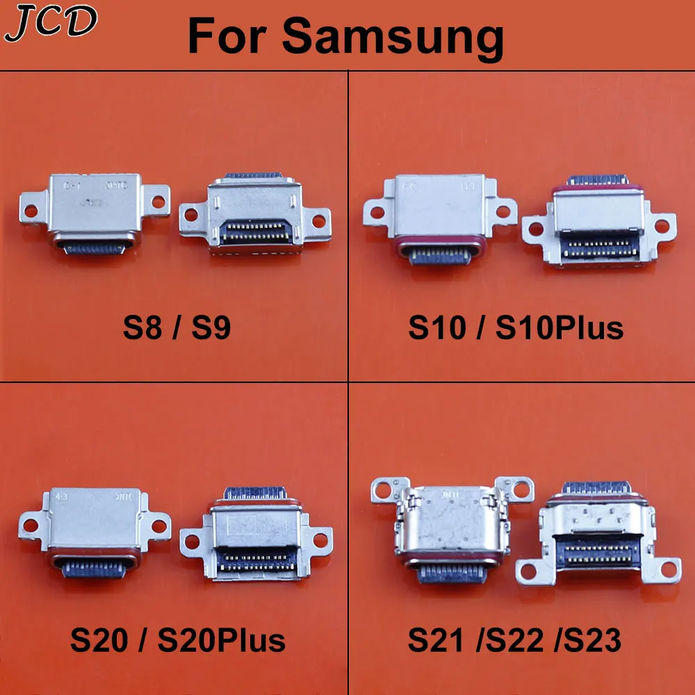 

JCD 5pcs Type-C Charge Socket For Samsung S8 S9 S10 S10E S20 S21 S22 S23 Plus Ultra USB Jack Connector Charging Dock Plug Port