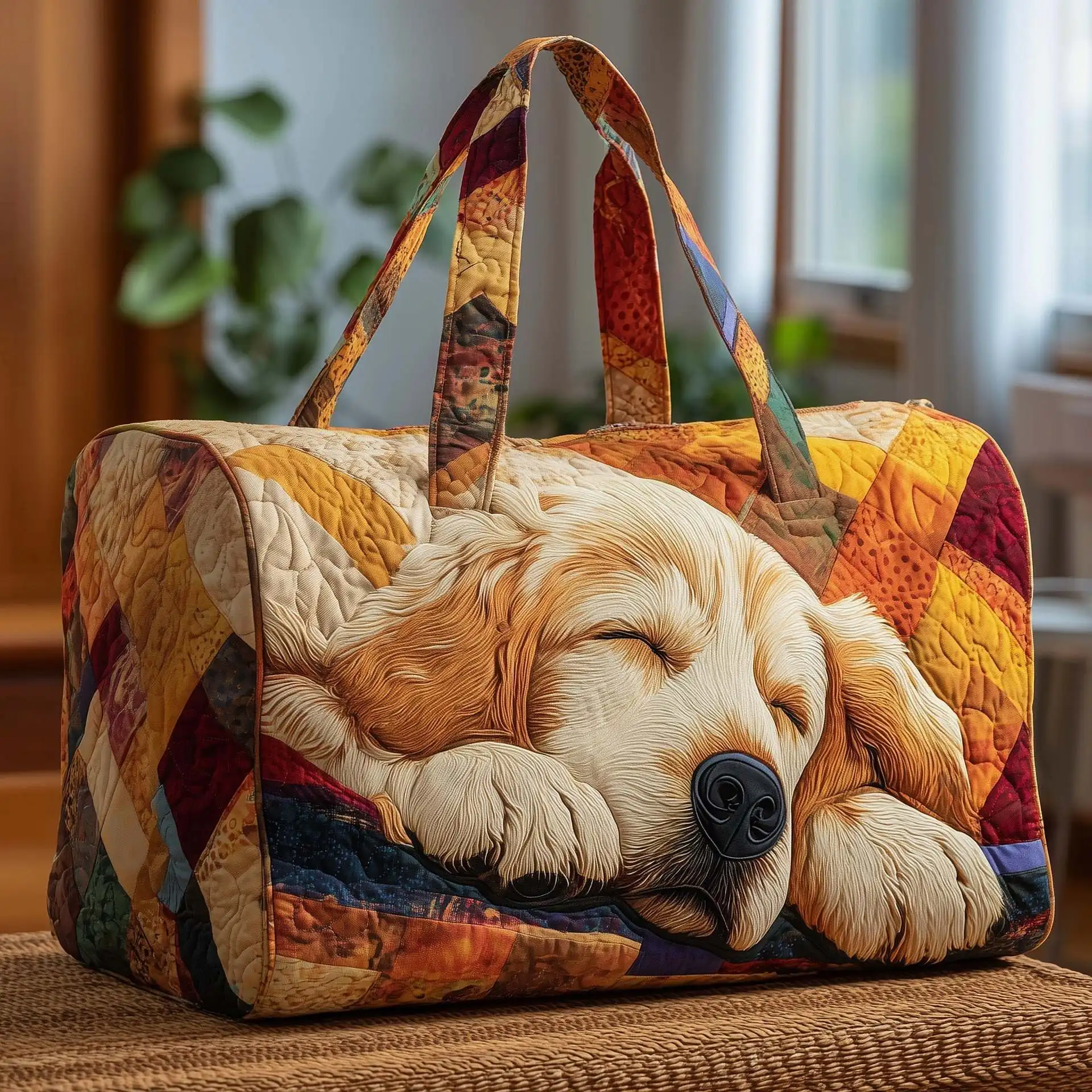 

3D Printed Quilted Bags dog funny Personalized Gifts Bags Handbag Tote Bag Custom Training Travel Bag Beach Hiking Camping