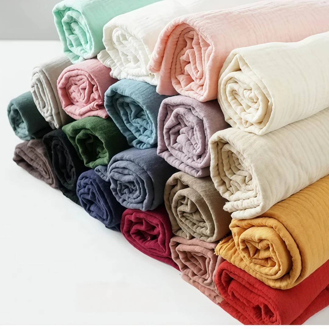 130 см X50 см Высококачественная мягкая тонкая хлопчатобумажная ткань с двойной креповой текстурой, для изготовления рубашек, платьев, нижнего белья, ткани для шитья пижам