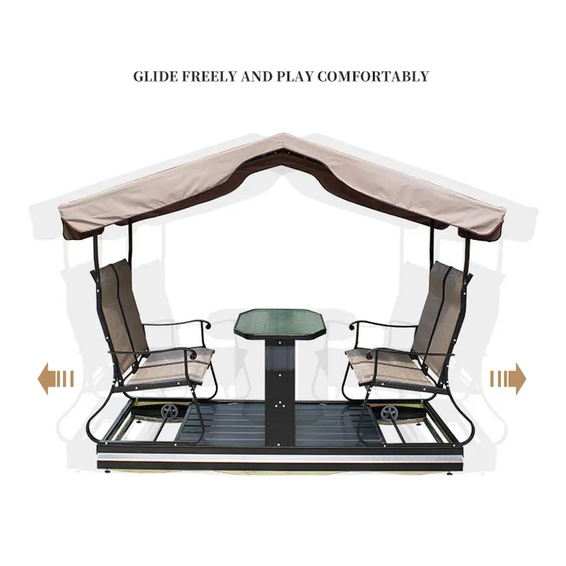 

Outdoor swing power rocking chair courtyard swing four people table and chair