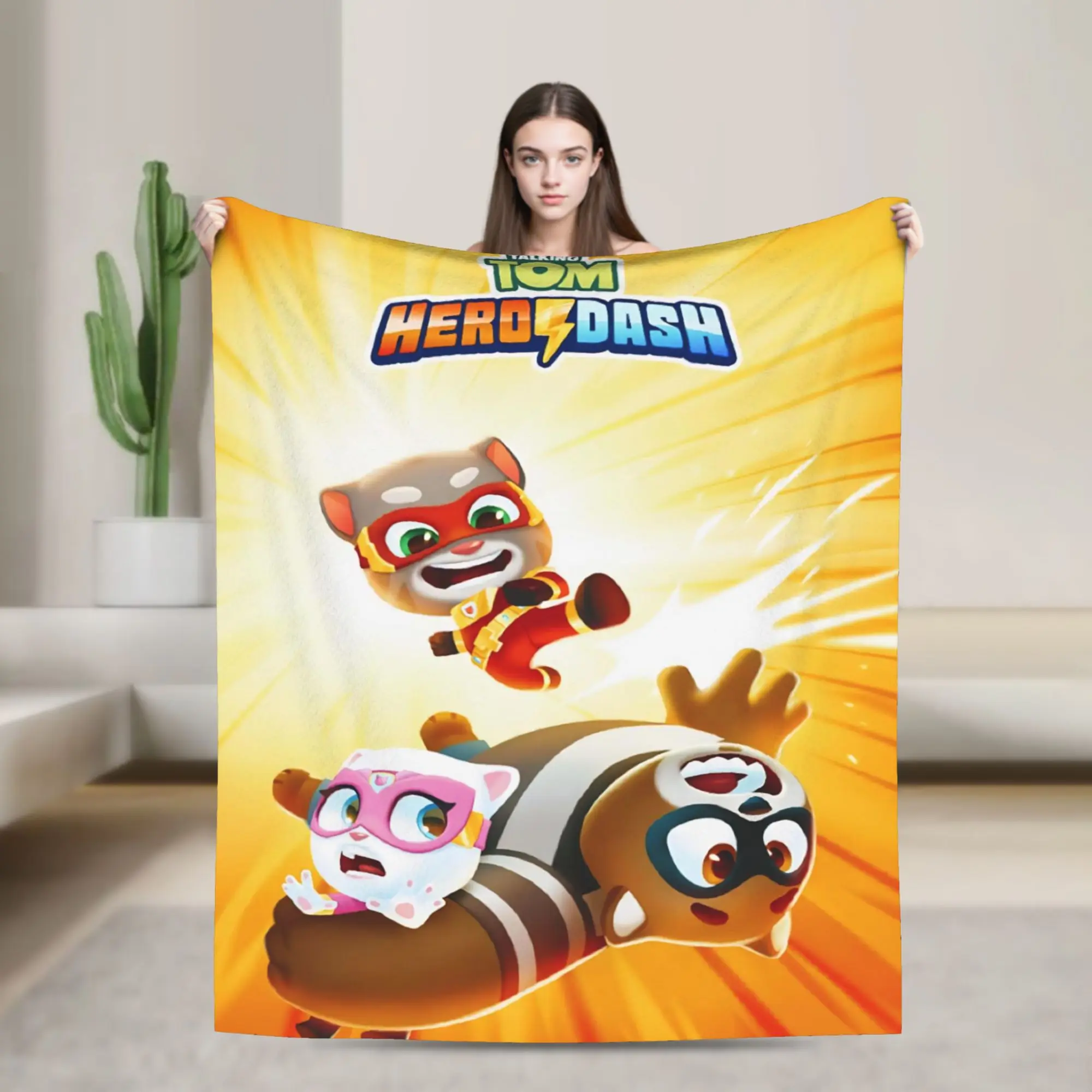 T-Talking T-Tom And F-Friends Throw Blanket for Couch  Soft Cozy Plush Blanket 50x60 Inch Multi-size Bedspreads for All Seasons