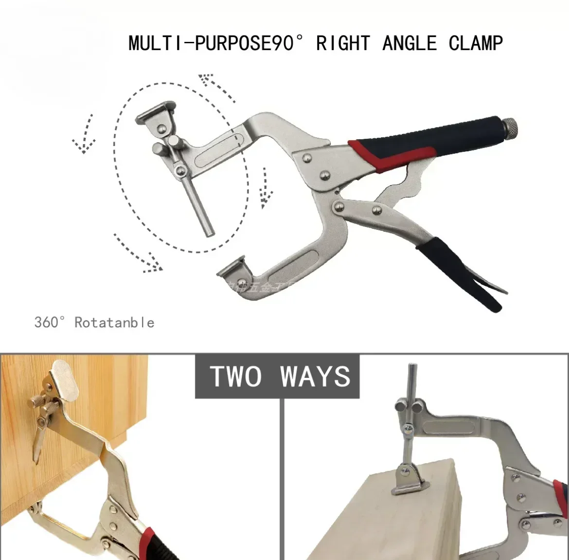 2 IN 1 12 Inch Special Purpose Metal Face Clamps For Woodworking Right Angle Heavy Duty C Clamps For Cabinet Carpentry