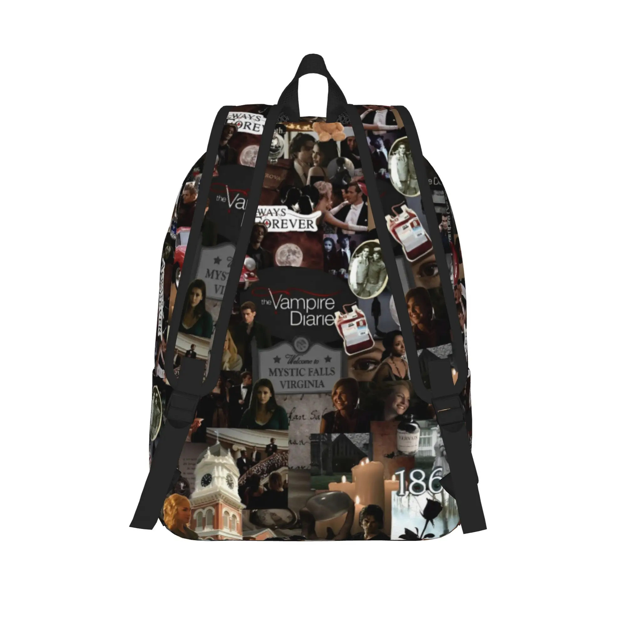 The Vampire Diaries Collage Backpack for Men Women Cool High School Business Daypack TV Series College Shoulder Bag Outdoor