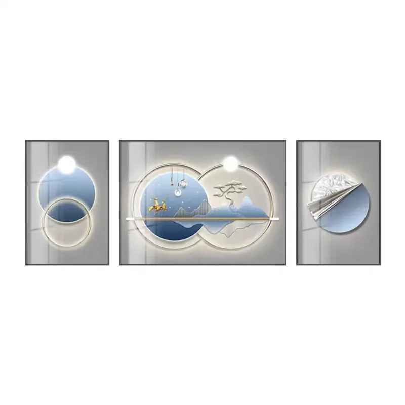 

The new light luxury living room background wall decoration is modern and simple