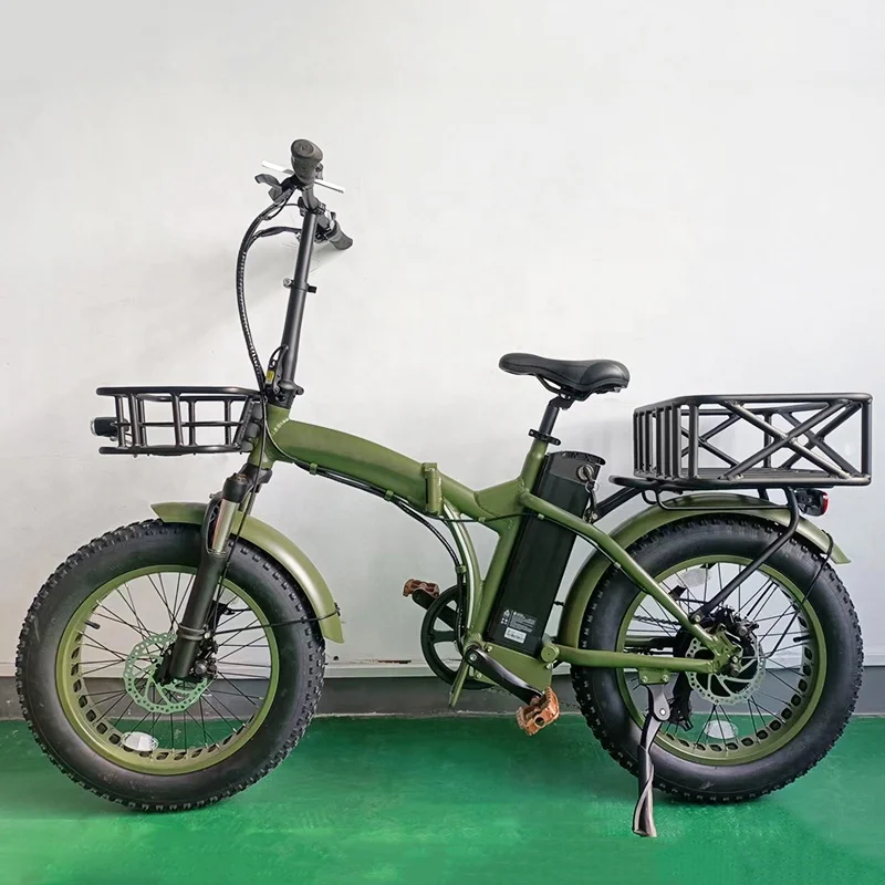 New style Snow Bike fat bike motor kit 500w Full Suspension 20*4.0 Fat Tyre Electric 48V 13ah folding fat Electric bicycle