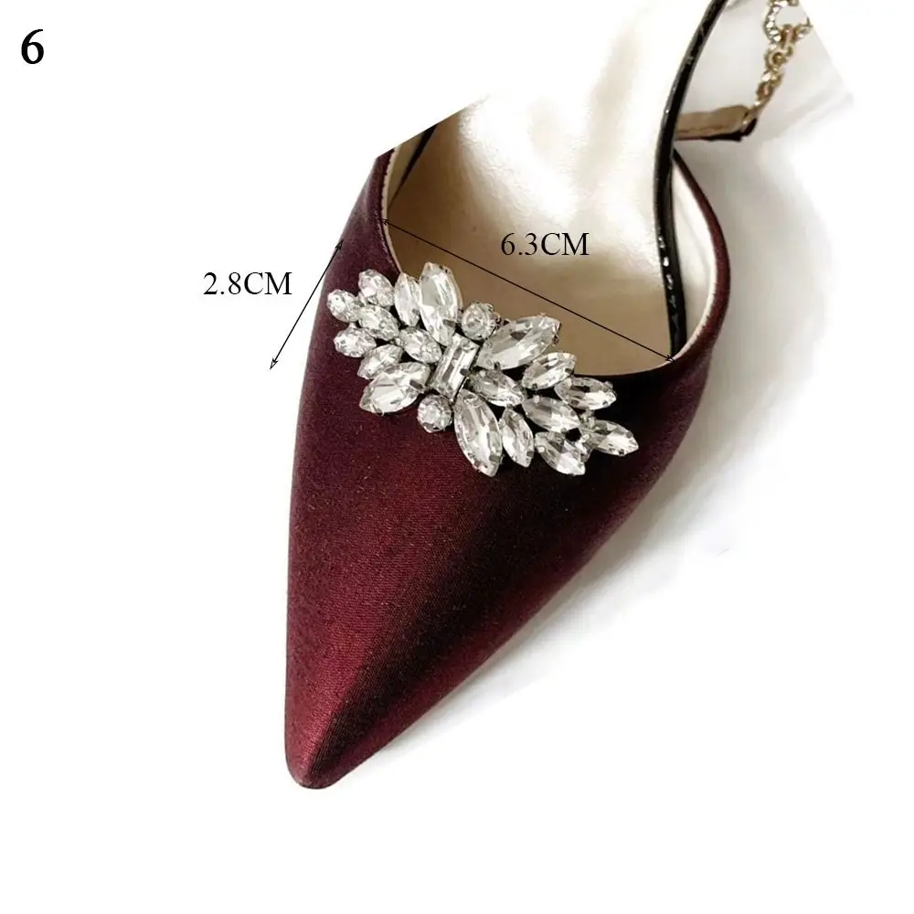 

1PC Shiny Rhinestones Shoe Clips Crystal Removable Bride Shoes Decoration Charm Buckle High Heel