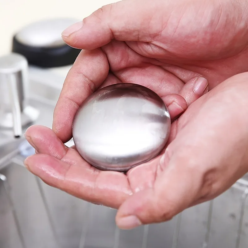 Premium Stainless Steel Odor Removing Soap Bar 1pc - Kitchen Deodorizer for Hands, Eliminates Fish Onion Garlic Scents