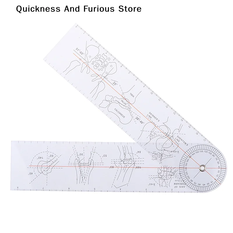 【T】1PCS Multi-Ruler Goniometer Angle 360 Degree PVC  Ruler Joint Orthopedics Measuring Tool Instruments