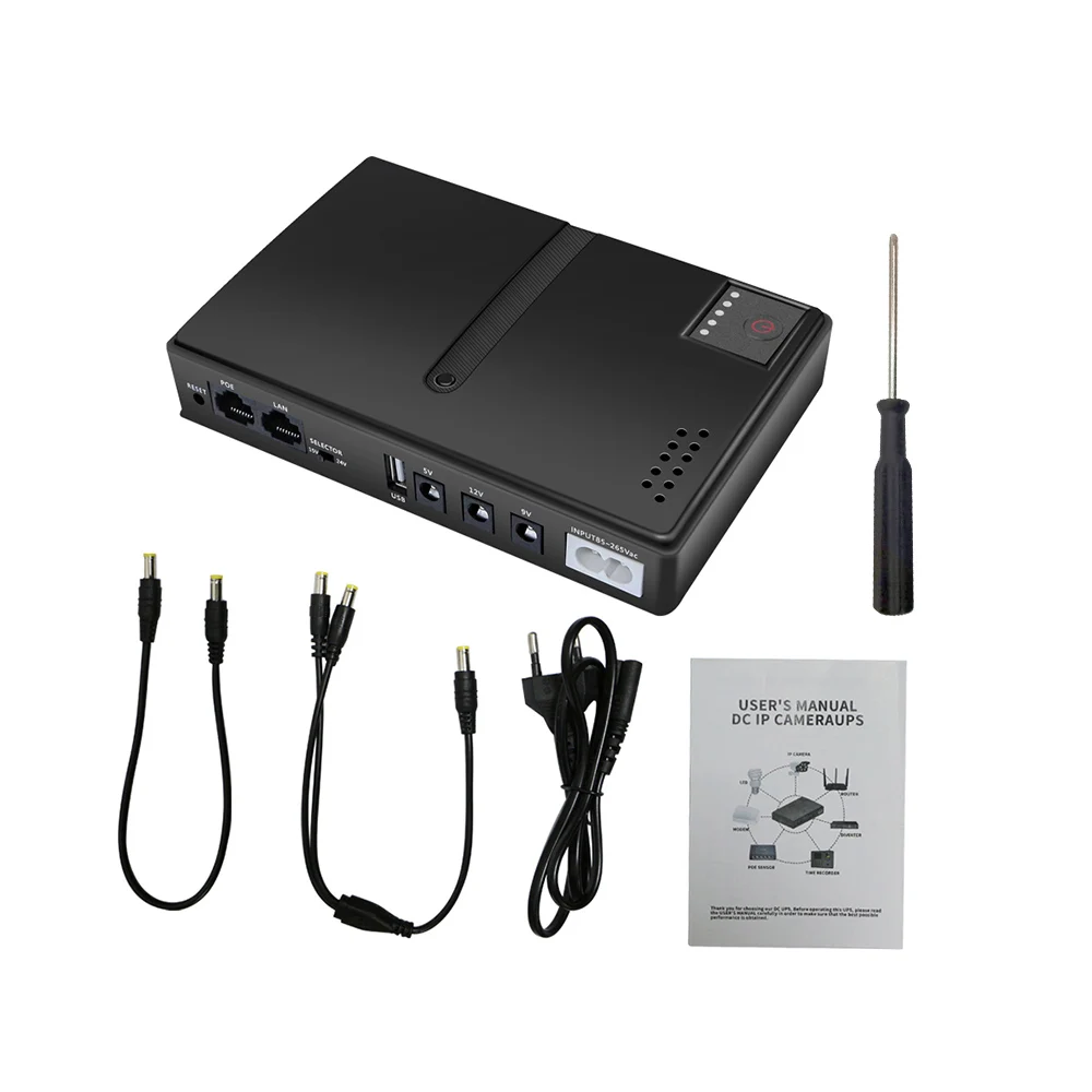 

DC UPS uninterruptible power supply, router 5V9V12V optical modem monitoring backup power bank (without built-in battery)