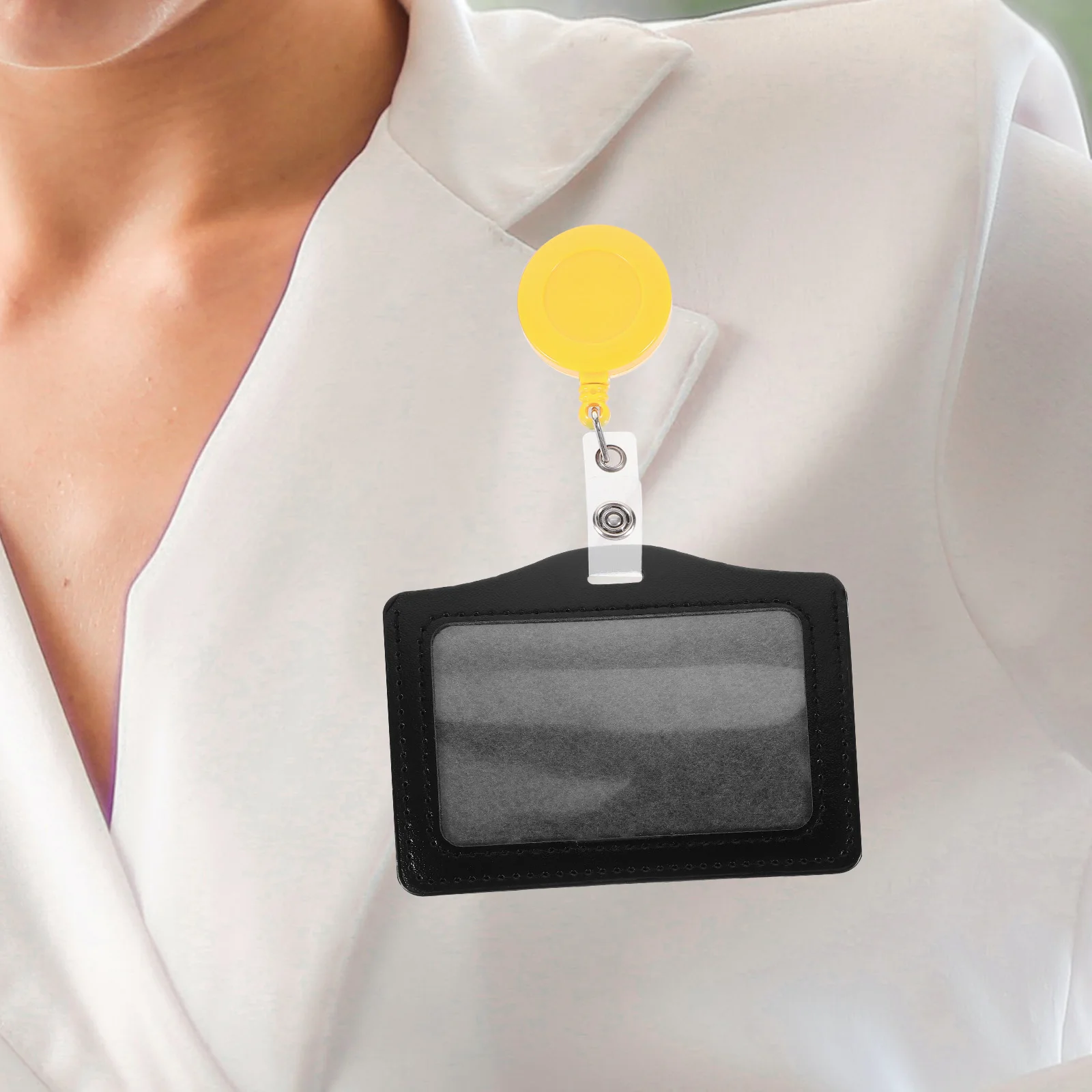 Funda para tarjetas, soporte para insignia Horizontal, Fundas protectoras transparentes, Protector de tarjetas de juego, fundas de almacenamiento transparentes, nombre de identificación de foto, 10 Uds.