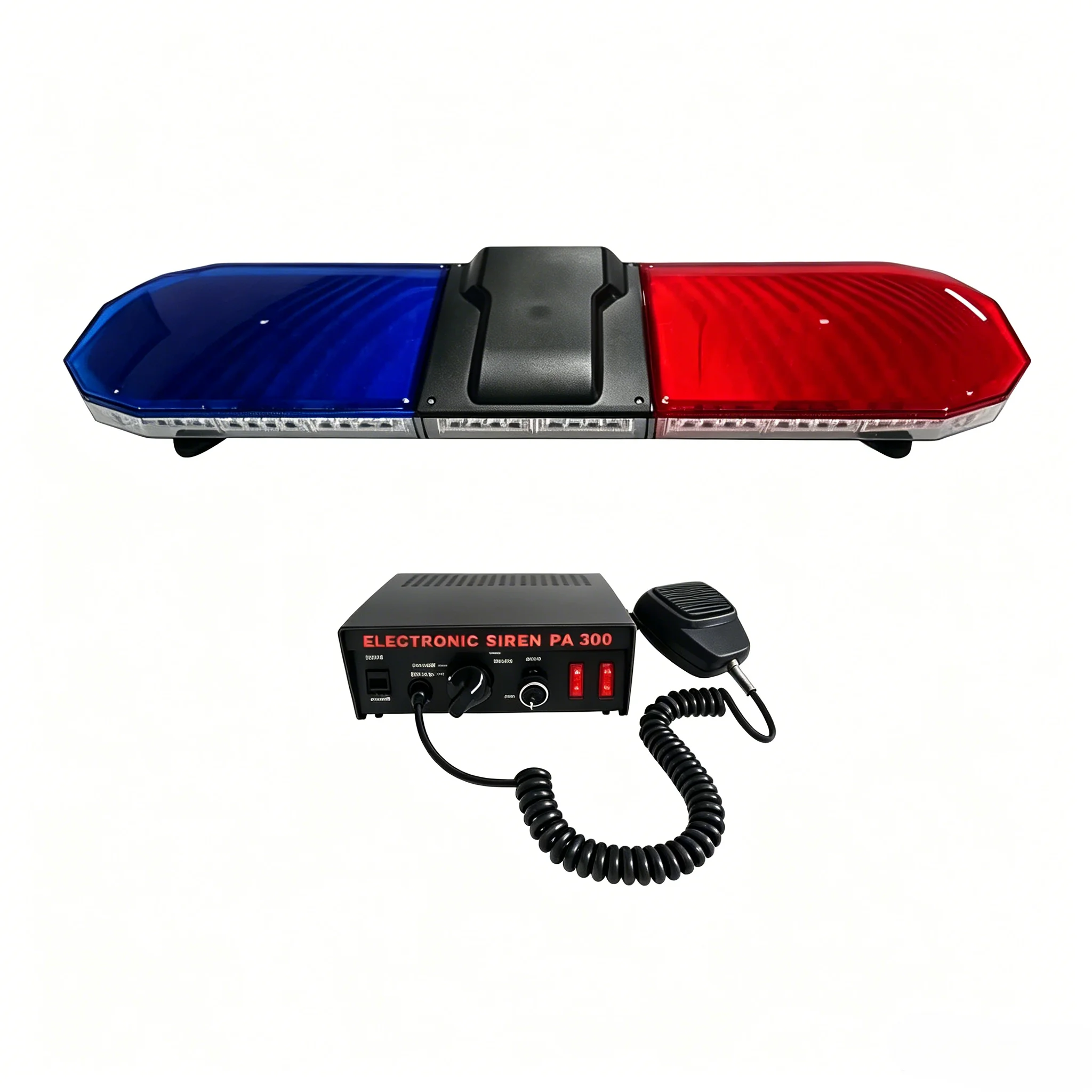 120cm Led Traffic Warning light 240W Led Car Warning Lightbar DC12V/24V Emergency Light With PA300 100W Siren Alarm Waterproof