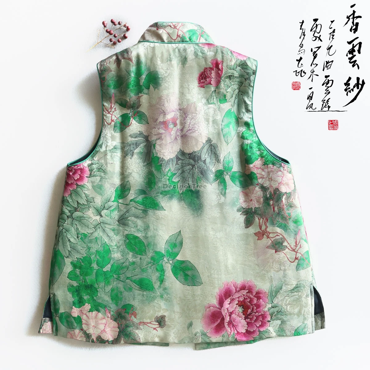 2026 exquisite printed classical elegant vest chinese spring festival trendy cotton garment leisure daily loose versatile vest