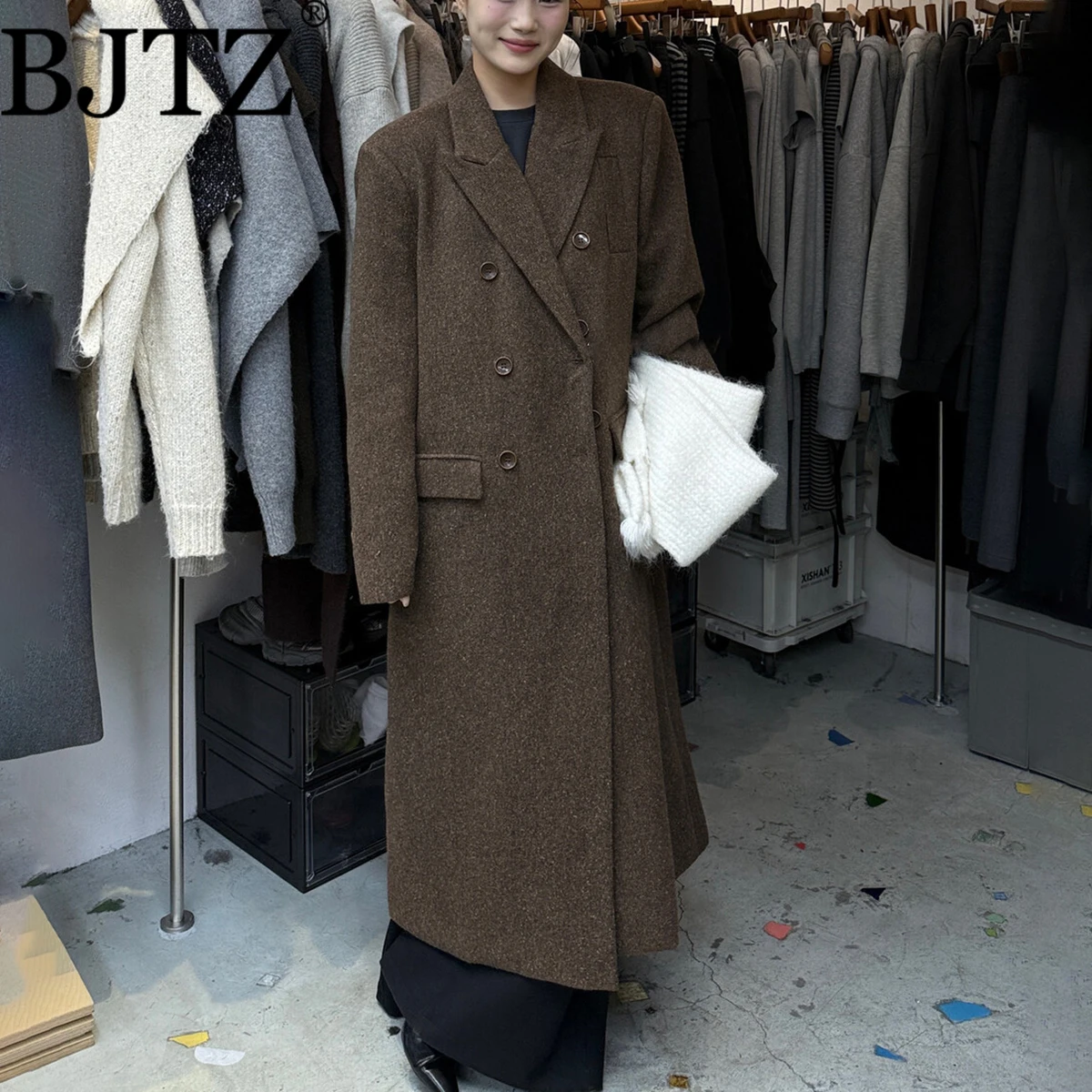 

Women’s Winter Thickened Wool Blend Quilted Lining Solid Color Casual Elegant THigh Quality Warm Outerwear Autumn Fashion 2025