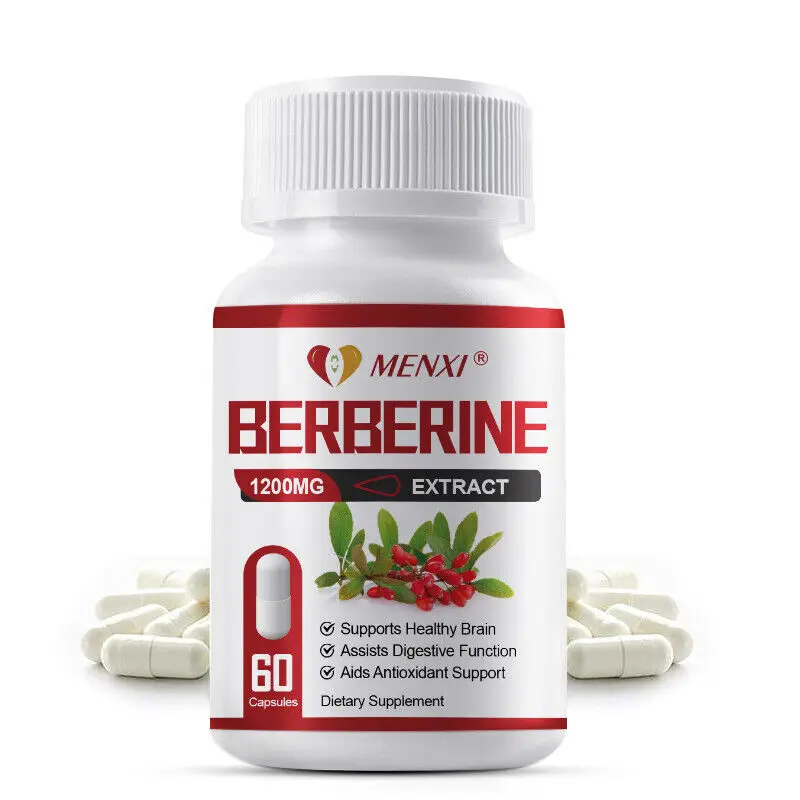 

Berberine HCl Capsules - 1000mg Per Serving, Liver & Kidney Function Support 60p