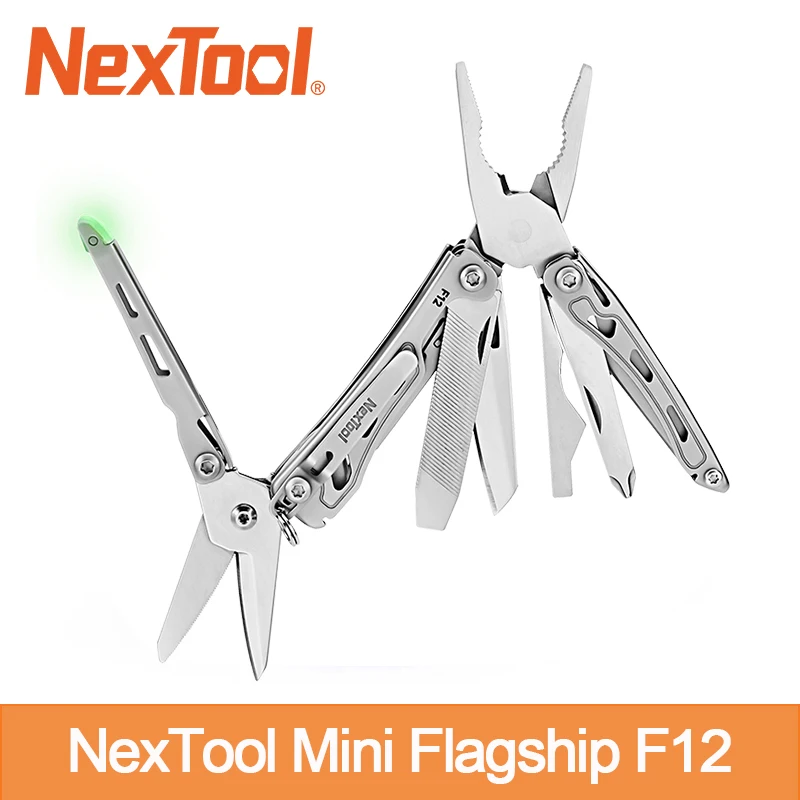 

Многофункциональный инструмент NexTool Mini Flagship F12 13 в 1: складные плоскогубцы, отвертка, напильник, линейка, инструменты для кемпинга и активного отдыха