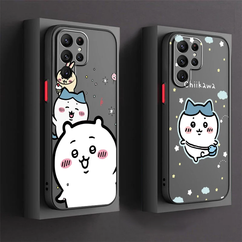 

C-Chiikawas U-Usagis Cute Frosted Translucent For Samsung Galaxy S24 S23 S22 S21 S20 FE S10 S9 S8 Plus Ultra Pro 5G Back