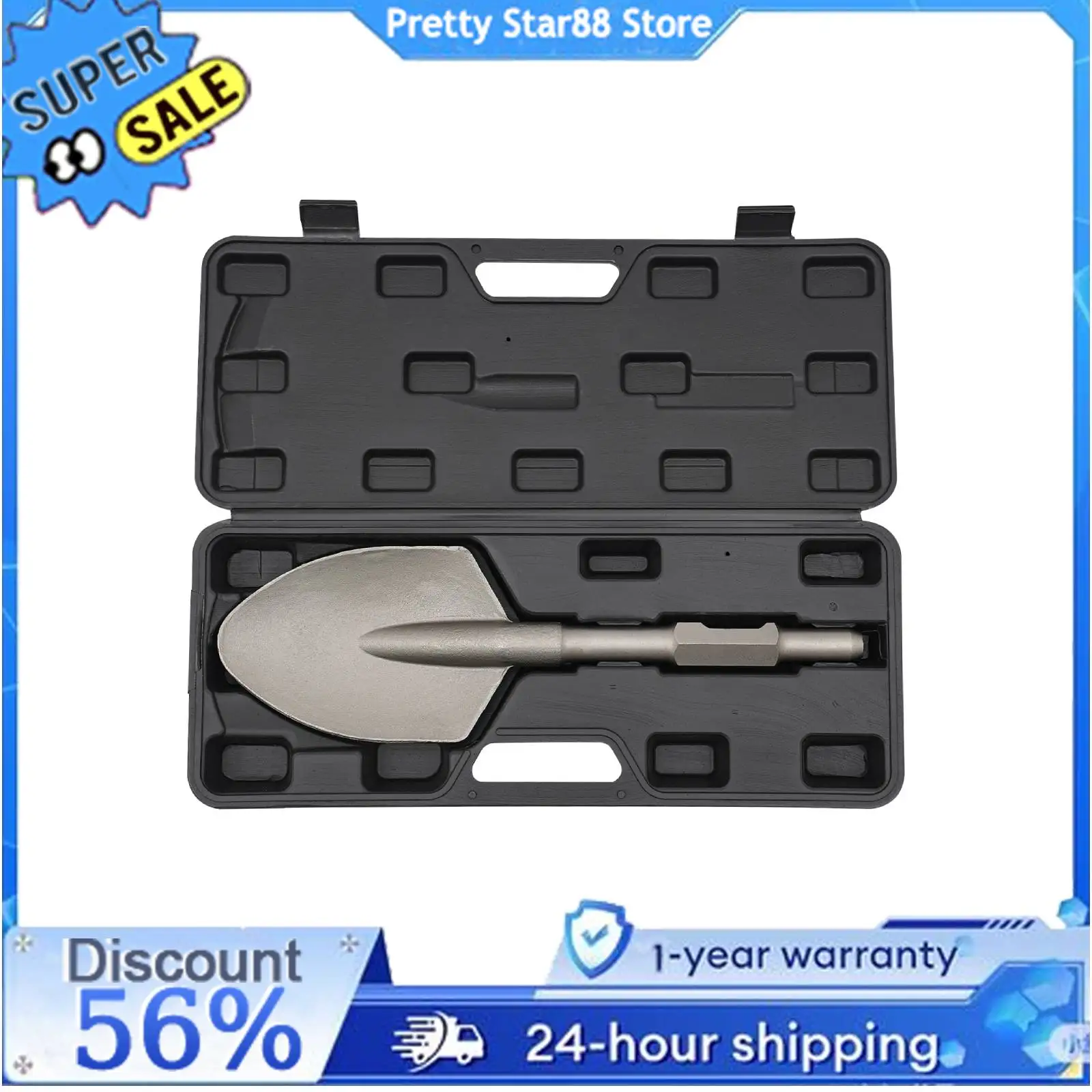 

Shovel Chisel High Practicality Clay Spade Large Size Clay Spade Shovel Chisel for Concrete/Brick Walls and Stone