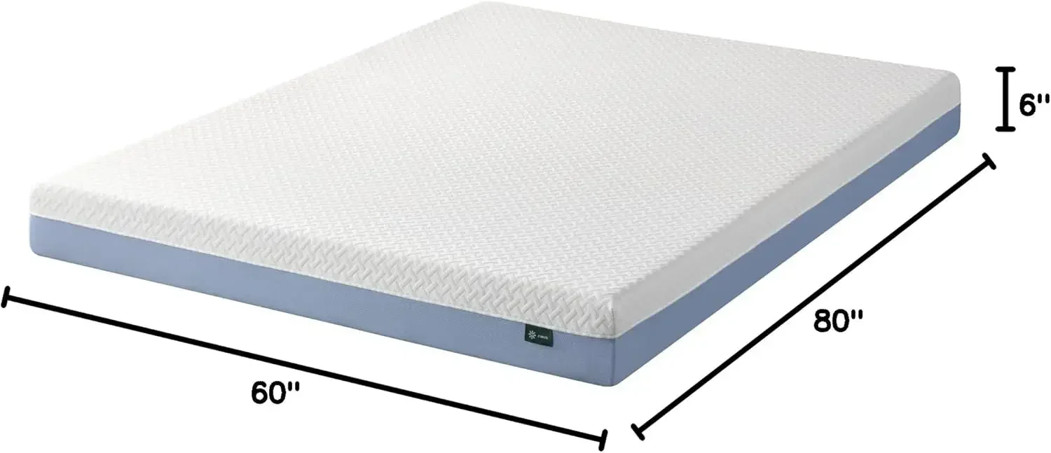 6 Inch Cooling Essential Memory Foam Mattress [New Version], Queen, Fiberglass Free, Medium Feel, Mattress in A Box