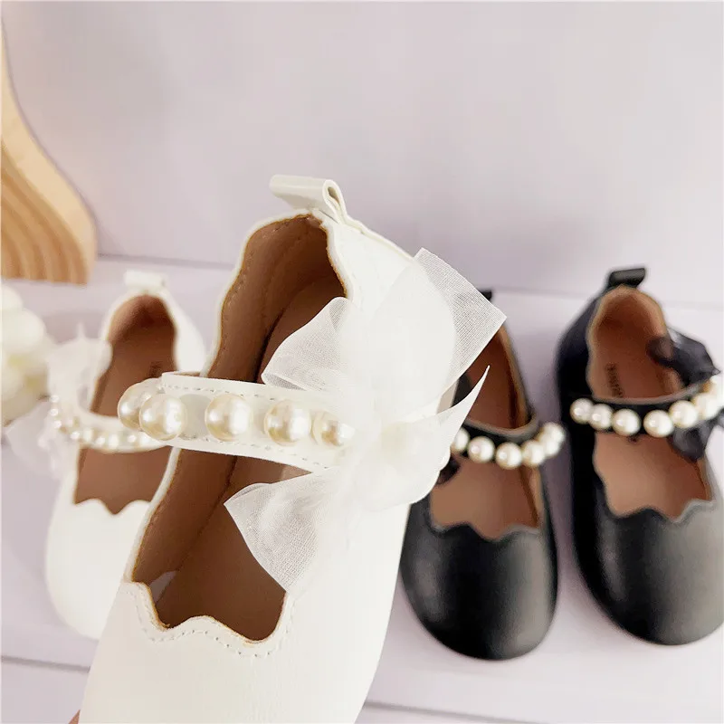 Zapatos Niña Girl Shoe Spring Autumn Pearl Girl Princess Shoe Fashion Single Shoes Bow Infant Mary Jane Shoes Kids Shoes Lolita