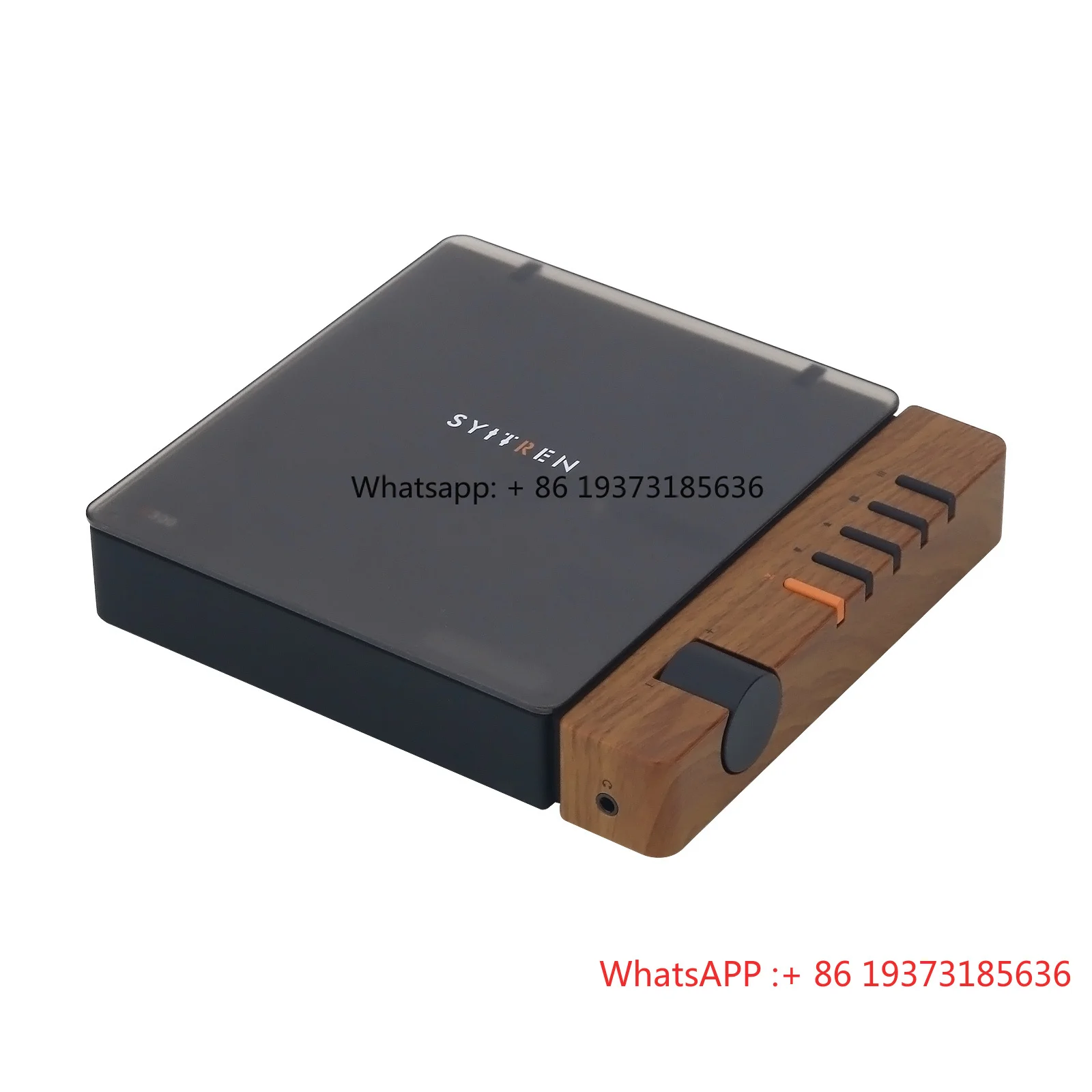 Syitren R300 CD Player Suporte para reprodutor de áudio BT de alta qualidade para CD/CD-R/CD-RW (versão preta de madeira)