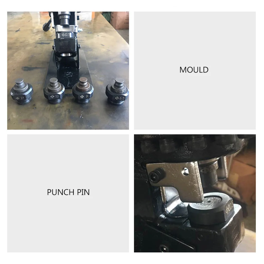HOT 10T 12KW Electric hydraulic puncher machine for punching 22.5-60.5mm 6mm thickness steel plate ,hydraulic punching machine
