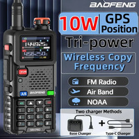 UV-5RH PRO GPS Baofeng Walkie Talkie Long Range Multi Band Wirless Copy Frequency NOAA Type-c Portable Tow Way Radio For Hunting