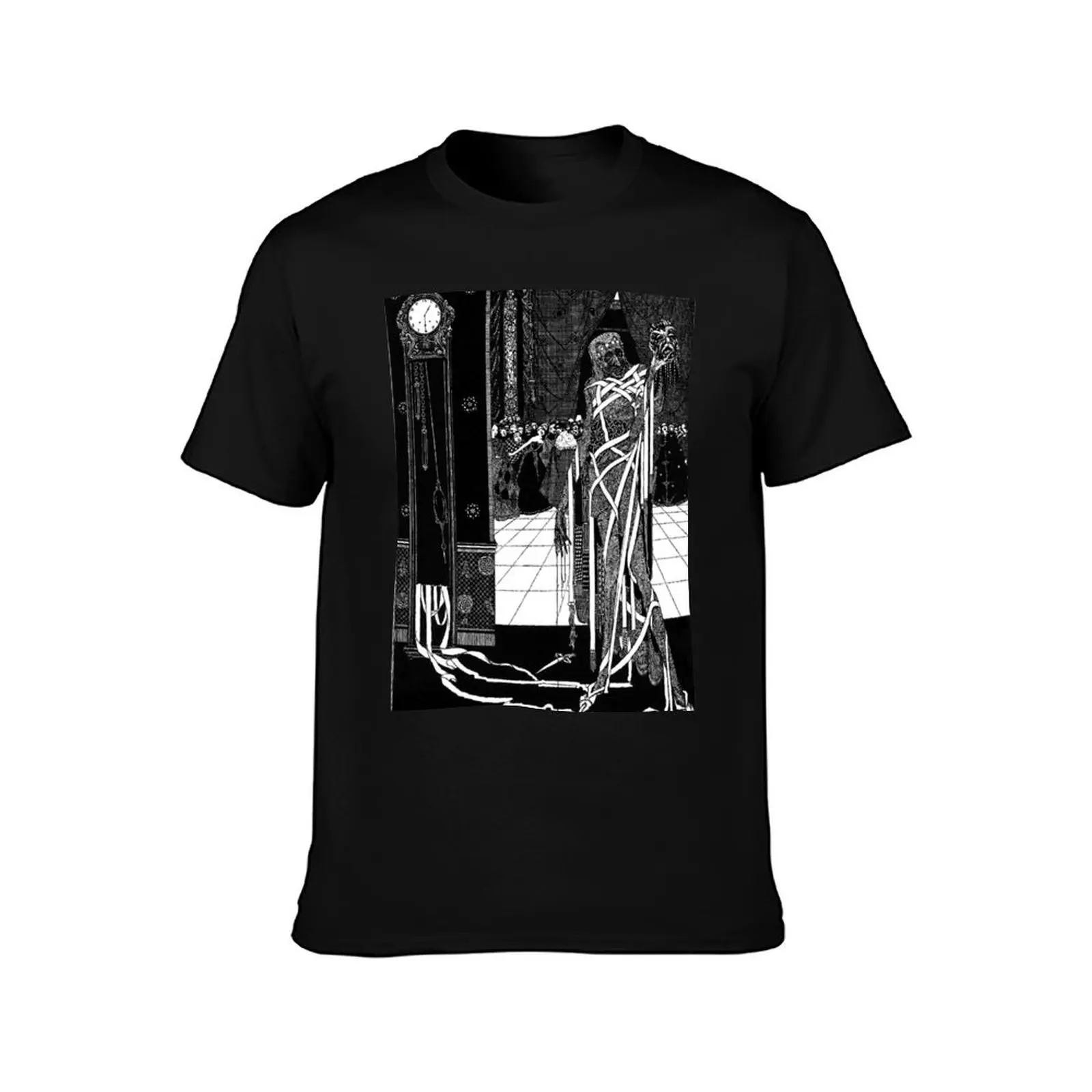 The Masque of the Red Death: Harry Clarke: Edgar Allan Poe T-Shirt Summer Casual Cotton Tee Oversized Streetwear Tops