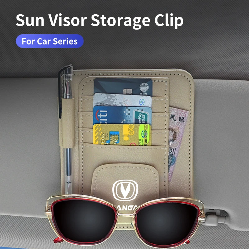 

Car Sun Visor Organizer Box Glasses Clip Card Holder Storage Pockets For Changan CS75 CS35 CS55 CS15 CS85 CS95 CX70 CX20 EADO RA