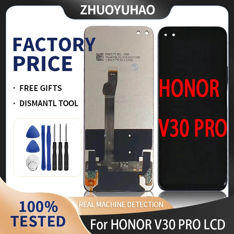 

6,57-дюймовый ЖК-дисплей для HONOR V30 PRO, сменный ЖК-дисплей, сенсорный экран для HONOR V30 V30 PRO, ЖК-экран с дигитайзером в сборе