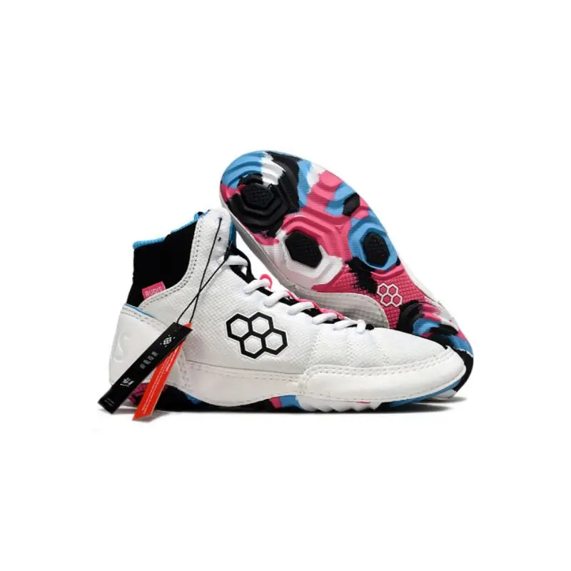 

2026 Spring New High Top Wrestling Shoes Suede Boxing Shoes Suitable for Indoor Fitness Fighting Training