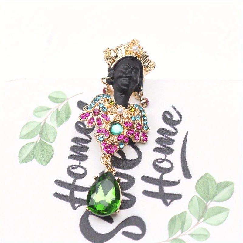 New Vintage Baroque Palazzo-style Enameled Blazer Brooches for Men and Women