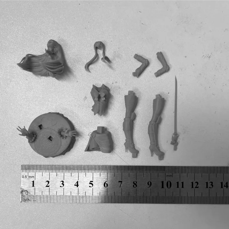 1/24 75mm Fantasy spadaccino femminile figura in resina Kit modello assemblato figurine Diorama Hobby non assemblate stampa 3D non verniciata
